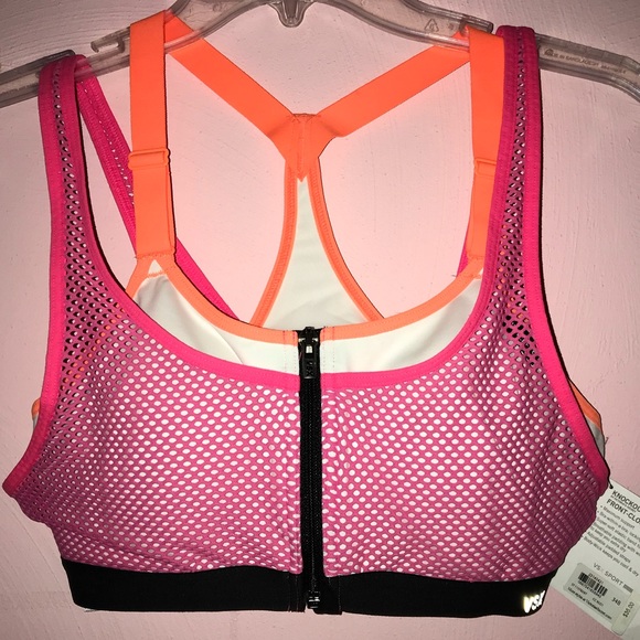 Victoria's Secret Tops - Knockout wireless sports bra (zip front)